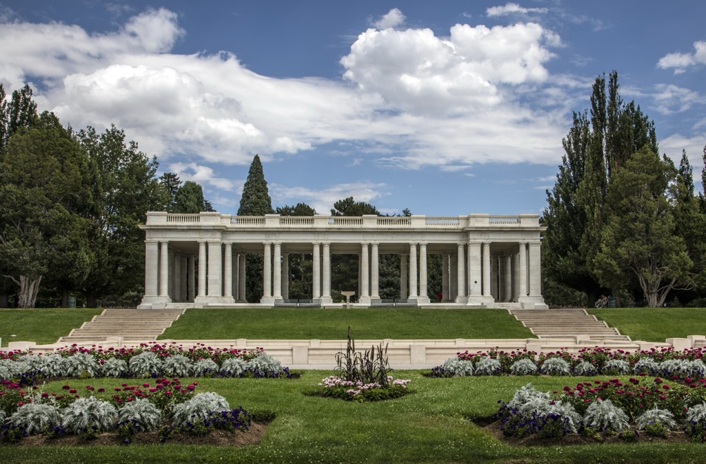 The 1908 pavilion in Cheesman Park, a few minutes north of Cherry Creek